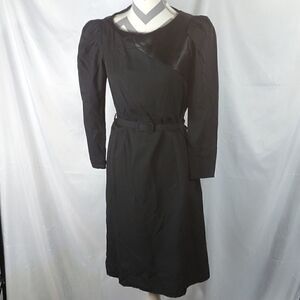 Vtg. Byer Too! Black Belted Dress